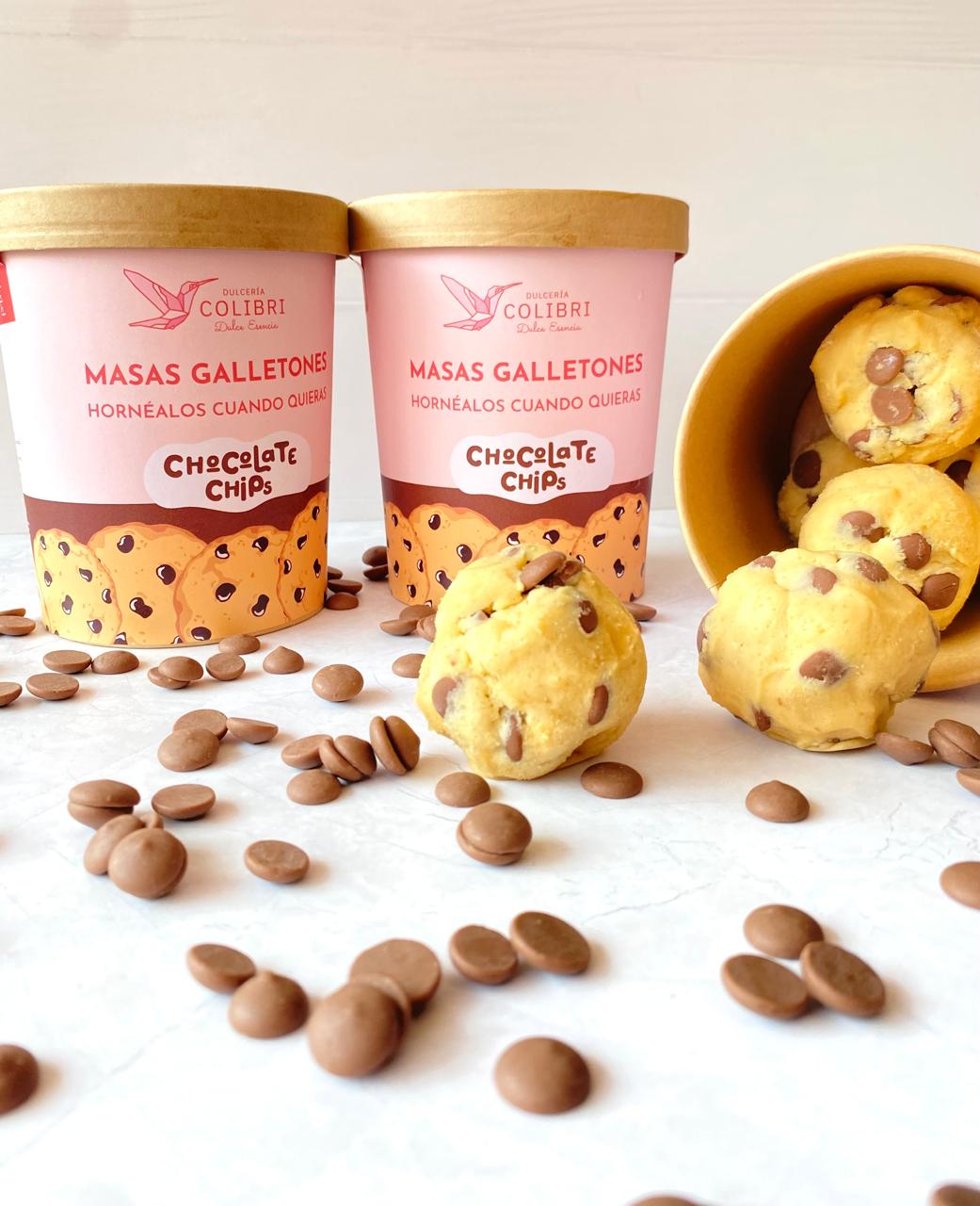 Masa Galletón Chips Chocolate belga 6u listos para hornear