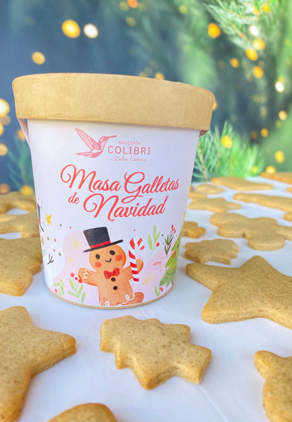 Masa galletas de navidad congelada, lista para hacer galletas y hornear